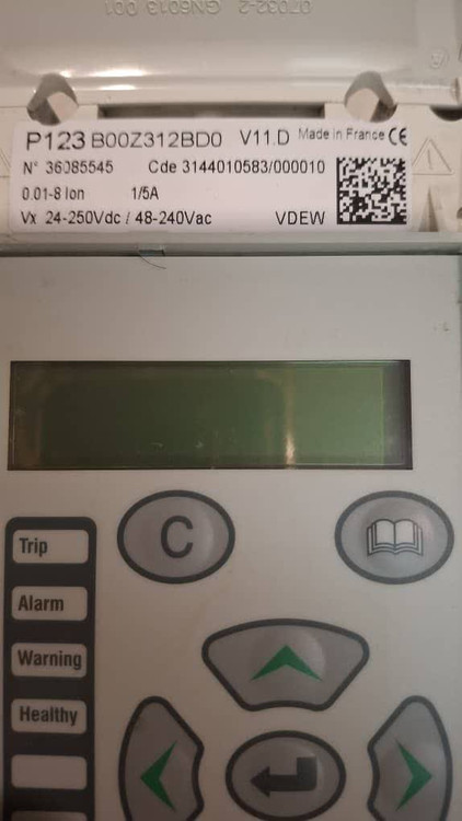 رله حفاظتی جریانی مایکوم P123B00Z312BD0