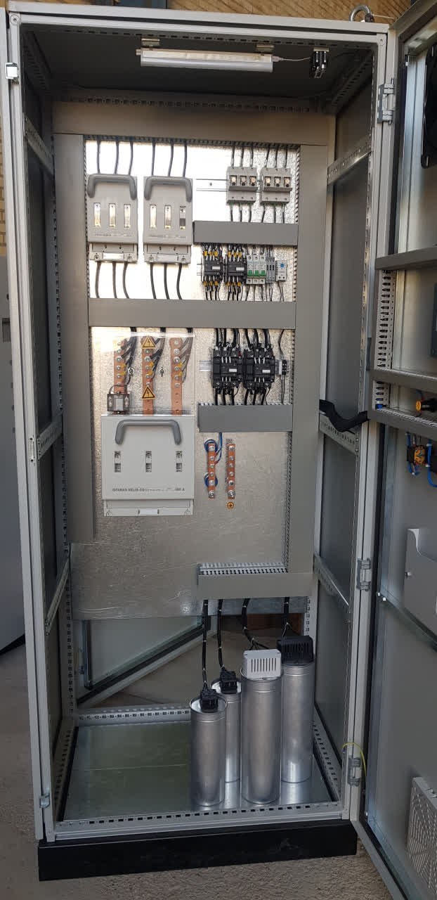 تابلو بانک خازنی سه فاز رگولاتوری 100کیلووار آماده نصب