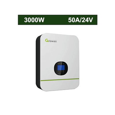 سانورتر 3 کیلووات، 24 ولت، 50 آمپر MPPT برند Growatt مدل SPF3000TL HVM-24