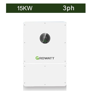 GROWATT brand 15 kW three-phase MPPT solar hybrid inverter, model WIT 15K-HU