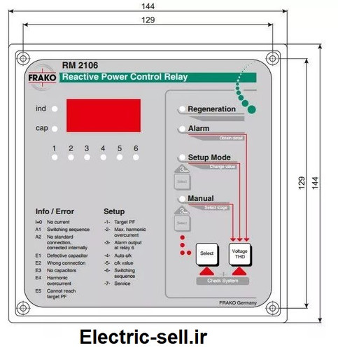 رگولاتور بانک خازنی، فراکو مدل RM2112