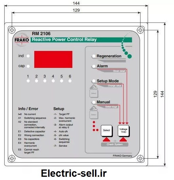 رگولاتور بانک خازنی، فراکو مدل RM2106
